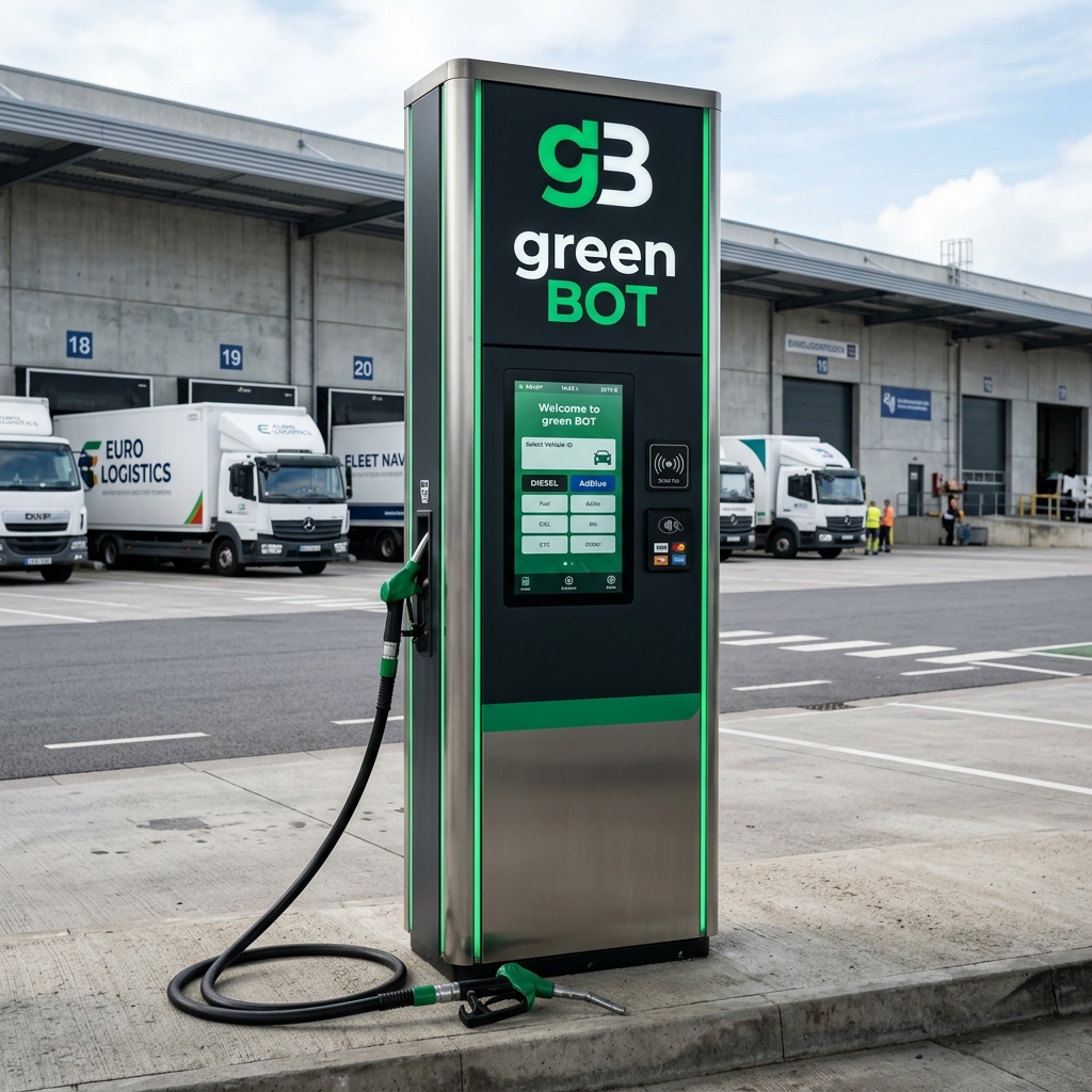 Green Bot - Dispensador Inteligente de Combustible en patio logístico